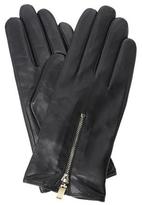Thumbnail for your product : Dune IBELLA - BLACK Metal Zip Detail Leather Glove