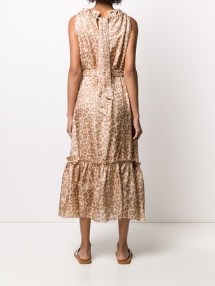 Zimmermann Leopard Print Silk Dress