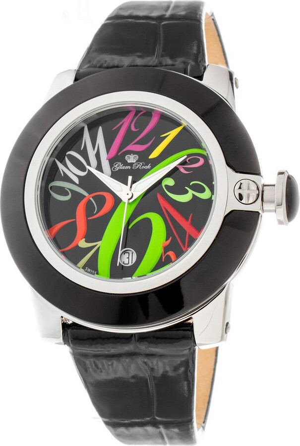 Glam Rock Leather Dress Women's Watch