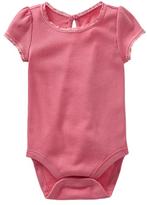 Thumbnail for your product : Gap Lace-trim ribbed bodysuit
