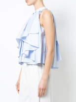 Thumbnail for your product : Caroline Constas flared halter-neck blouse