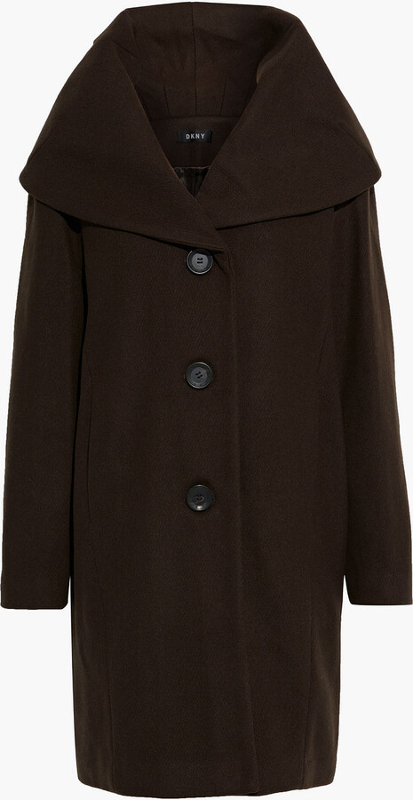 dkny single breasted walker coat