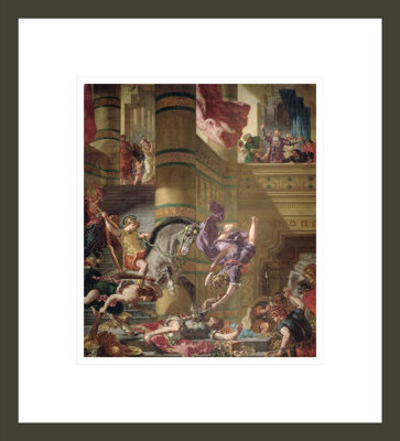 1000Museums The Expulsion of Heliodorus from the Temple by Eugène Delacroix -Framed Giclee Print