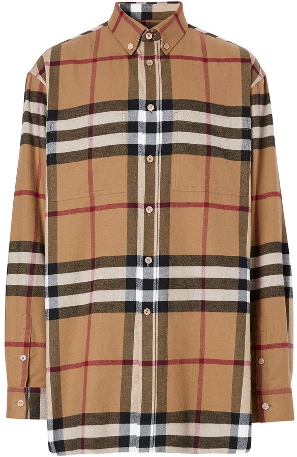 Burberry House Check Cotton Flannel Shirt - ShopStyle