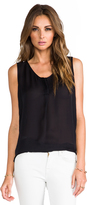 Thumbnail for your product : Halston V Neck Top With Lace Side Panels