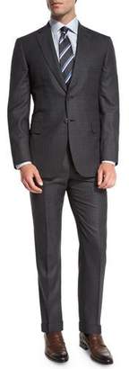 Brioni Box-Check Two-Piece Suit, Gray