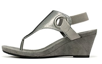 white mountain silver sandals