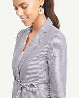 Thumbnail for your product : Ann Taylor Petite Seersucker Side Tie Blazer