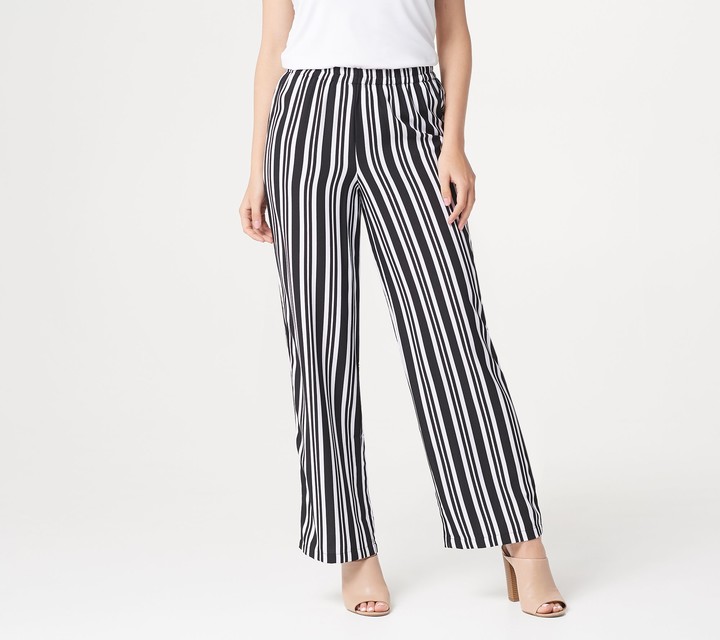 vertical striped wide leg pants