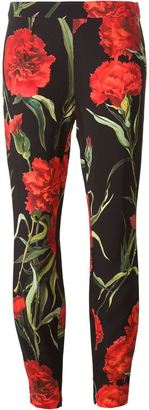 Dolce & Gabbana carnations print trousers