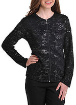 Thumbnail for your product : Allison Daley Foiled Ruffle Jacket