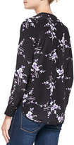 Thumbnail for your product : Rebecca Taylor Grapevine-Print Double-Pocket Silk Top