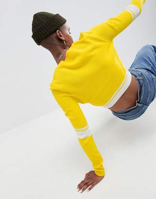 ASOS Design DESIGN Cropped Jumper With Tipping