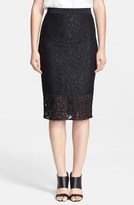 Thumbnail for your product : Milly Lace Pencil Skirt