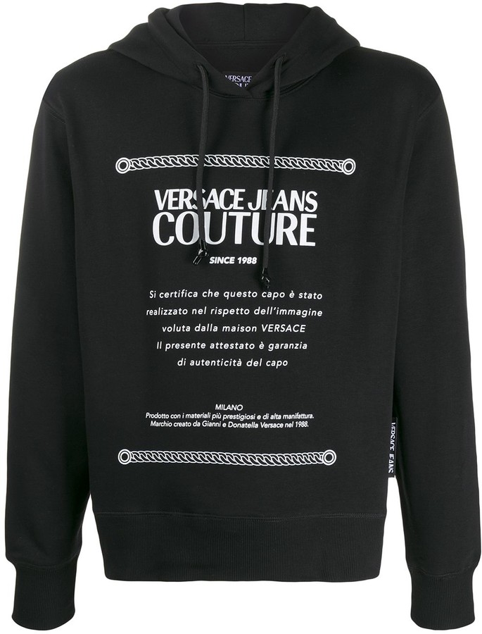 print logo graphic hoodie