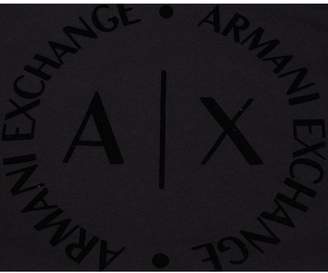Armani Exchange Circle Logo Crew Neck T-shirt Colour: WHITE, Size: LAR