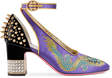 gucci dragon satin midheel pump