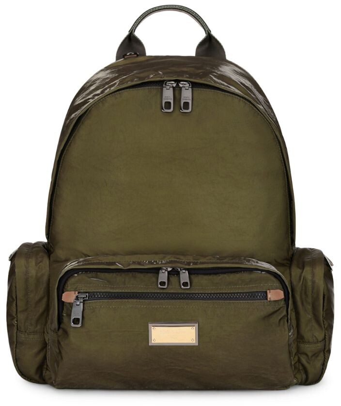 Green for Men Save 38% Dolce & Gabbana Synthetic Nylon Backpack With Leo Print in Military Green Mens Bags Backpacks 