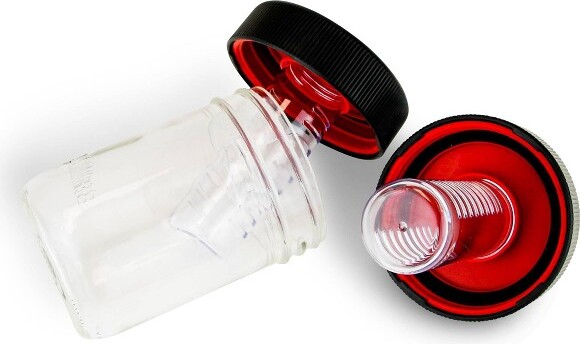 MASONTOPS Masontops2pkJarSafeChild-ResistantMasonJarLidsRegularBlack:PlasticCanningLids,Dishwasher-Safe,2.75"Neck