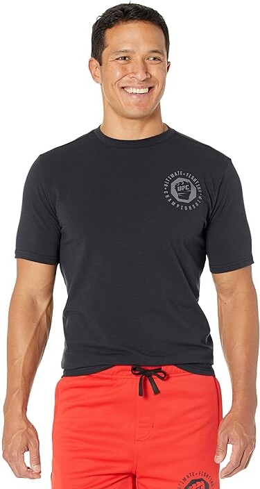 UFC Short Sleeve Crew Neck T-Shirts Men's Clothing Black 1 : 2XL, Spandex/Polyester/Cotton