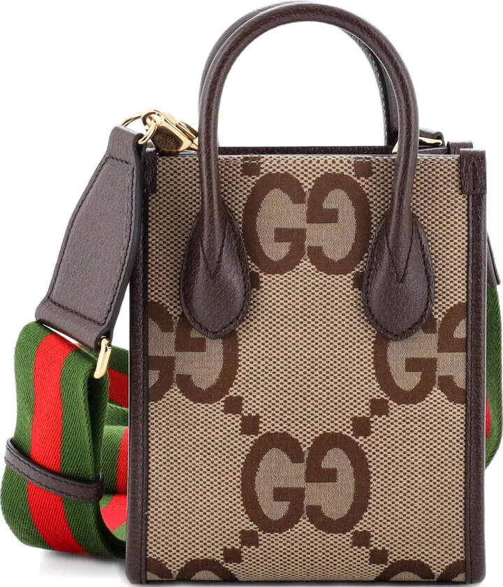 Gucci Pre-Owned Vertical Tote Jumbo GG Canvas Mini crossbody bag