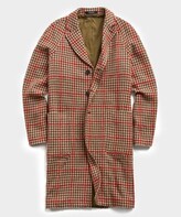 Thumbnail for your product : Todd Snyder Italian Tweed Wool Raglan Windowpane Topcoat in Red
