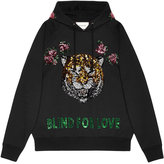 Gucci - Embroidered hooded sweatshirt - women - coton - S