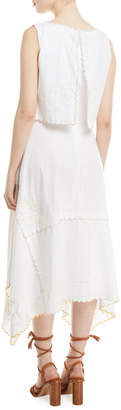See by Chloe Long Tiered Cotton Handkerchief Dress
