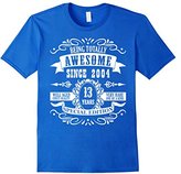 Thumbnail for your product : 13th Birthday Gift T-Shirt Awesome Since 2004 Tee 13 yr olds