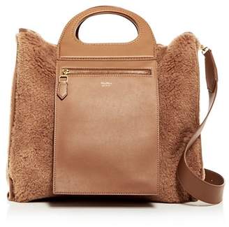 Max Mara Small Reversible Suede & Faux-Shearling Tote