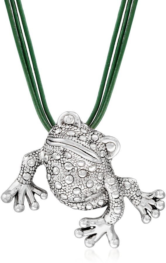 Rose Gold-plated Silver 23mm Frog Pendant