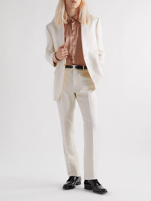 Celine Homme Shawl-Collar Wool and Mohair-Blend Suit Jacket