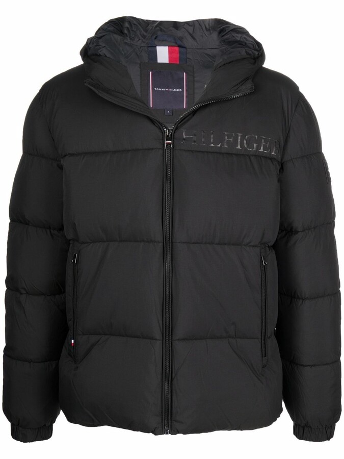 Tommy Hilfiger Logo-Print Padded Jacket - ShopStyle Down & Puffer Coats