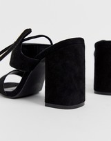 Thumbnail for your product : Simmi Shoes Simmi London Raees black ankle tie block heeled sandals