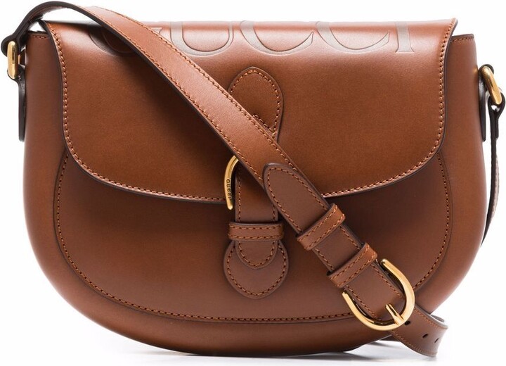 Gucci LogoEmbossed Crossbody Bag ShopStyle