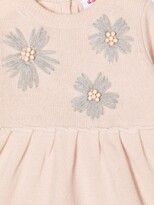 Thumbnail for your product : Il Gufo Floral-Appliqué Knitted Dress