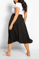 Thumbnail for your product : boohoo Plus Woven Full Circle Midi Skirt