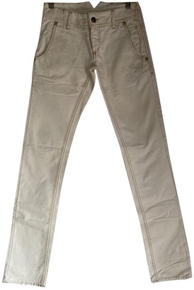 Cycle White Cotton Jeans for Women