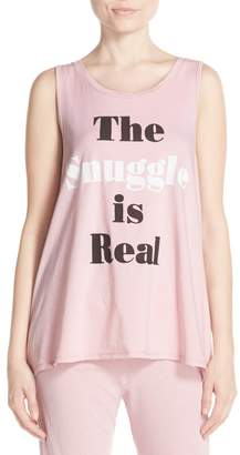 Junk Food Clothing The Snuggle is Real Front Graphic Tank