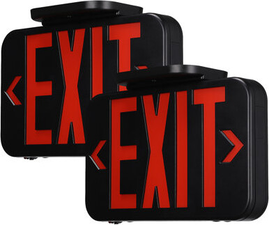 Led Emergency Exit Sign With Battery Backup, Double Sided Exit Lights