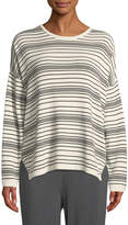 Thumbnail for your product : Eileen Fisher Petite Long-Sleeve Striped Sweater