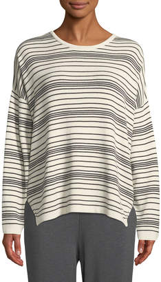 Eileen Fisher Petite Long-Sleeve Striped Sweater