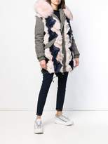 Thumbnail for your product : Mr & Mrs Italy colour-block fur parka coat