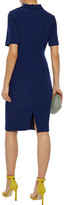 Thumbnail for your product : Badgley Mischka Button-detailed Stretch-crepe Dress