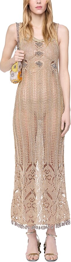 Gold Crochet Dress ShopStyle UK