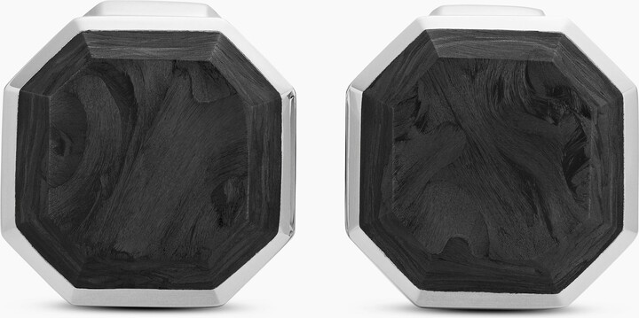 David Yurman Streamline? Cufflinks in Sterling Silver with Forged Carbon | Men's