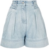 wide leg shorts denim