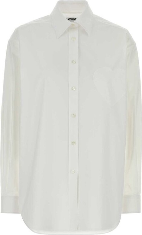 Moschino Logo Embroidered Button-Up Shirt