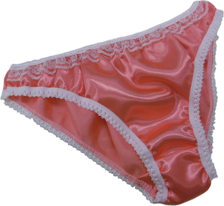 Posh Panties by FRANCOIS DE LOIRE Shiny Satin and lace Bikini Brief ...
