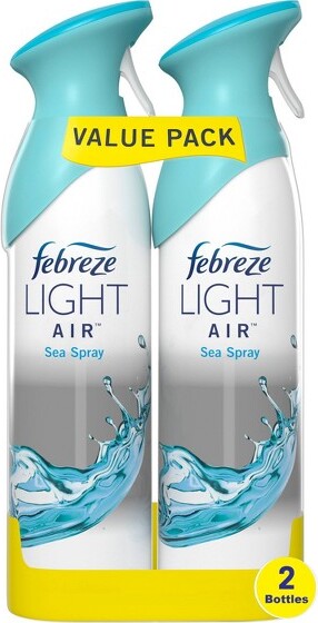 Febreze Odor-Fighting Air Freshener, Ocean, 2 count, 8.8 fl oz